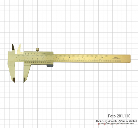 T-Messschieber aus Messing, 150 x 0,05 mm